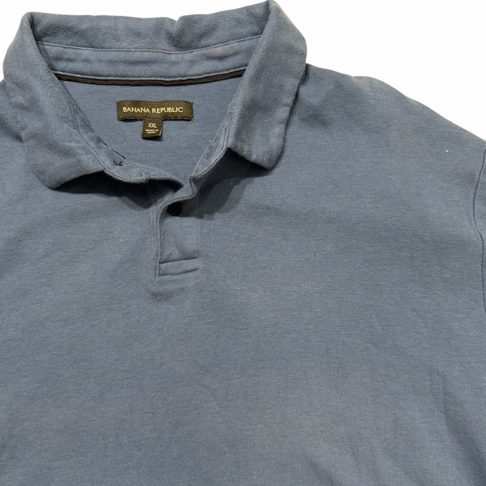 Banana Republic Polo Shirt Mens XXL Blue Cotton Short Sleeve Casual Classic